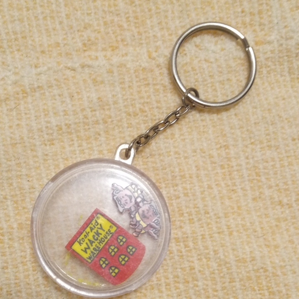 Clear Keychain with Cartoon Design